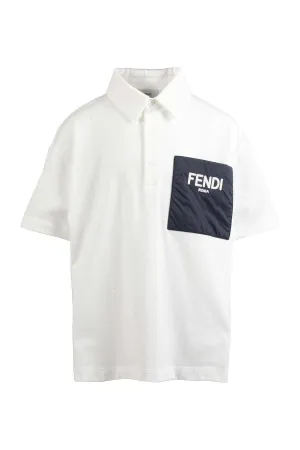 Fendi Kids Logo Patch Short-Sleeved Polo Shirt