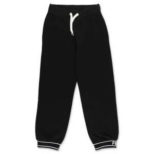 Fendi Kids Logo Tape Drawstring Track Pants