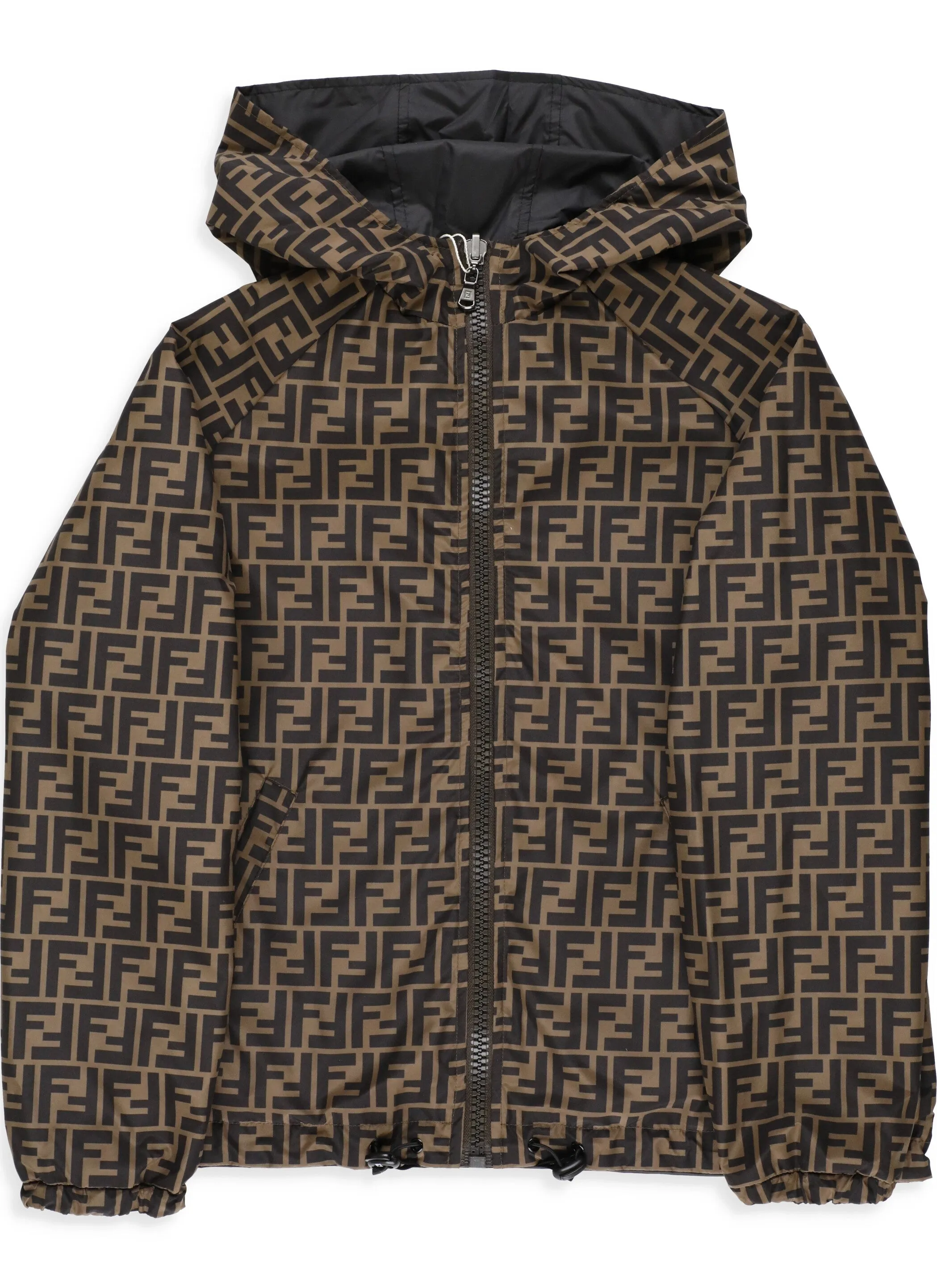 Fendi Kids Reversible Hooded Jacket