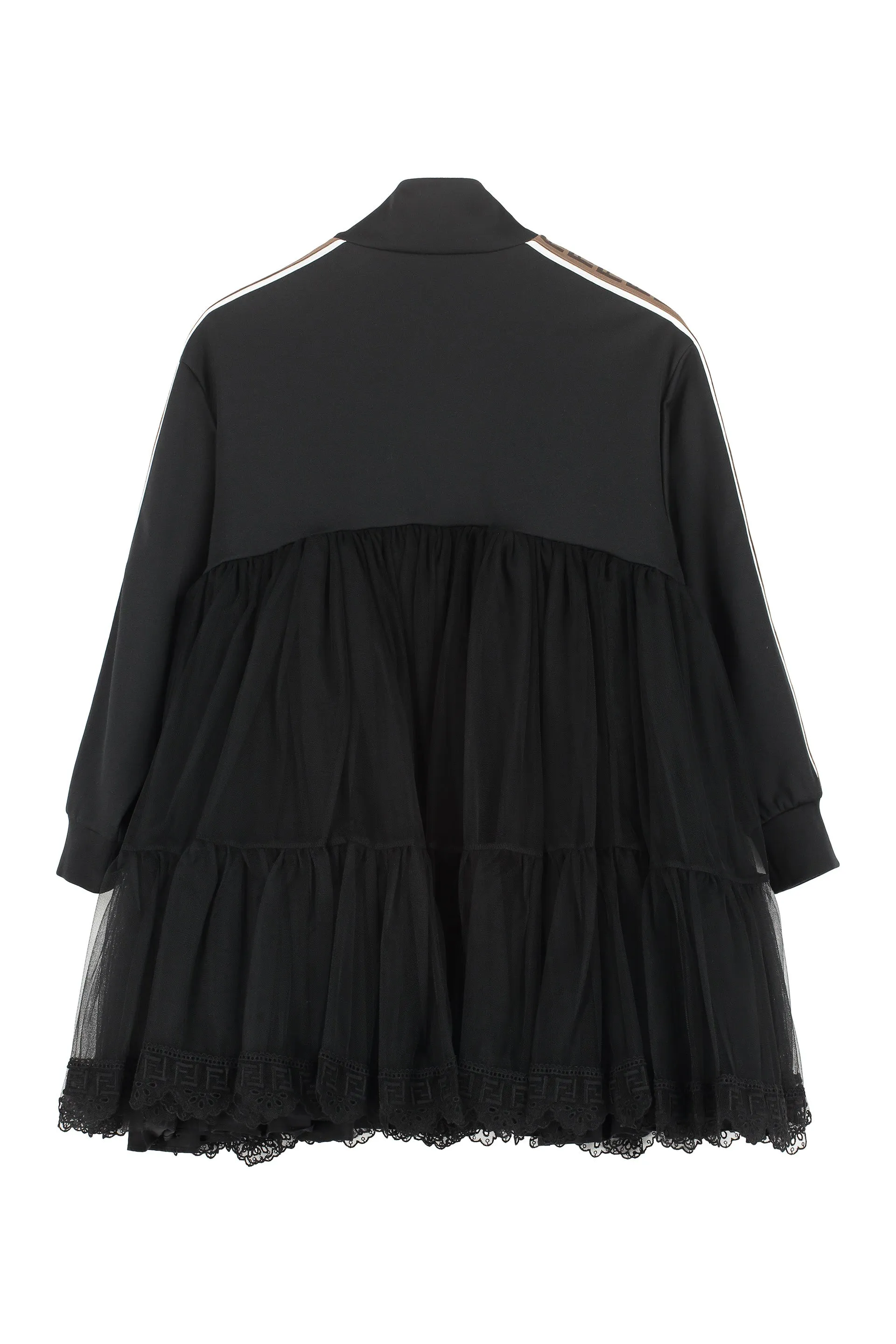 Fendi Kids Ruffled Tulle Zipped Dress