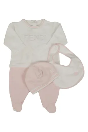 Fendi Kids Slip-On Hat And Bib Set