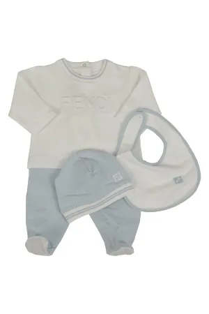 Fendi Kids Slip-On Hat And Bib Set