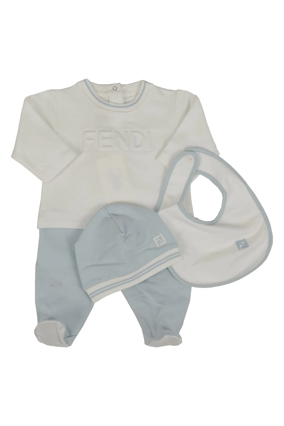 Fendi Kids Slip-On Hat And Bib Set