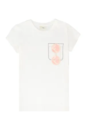 Fendi Kids Sunglasses Pocket Printed T-Shirt