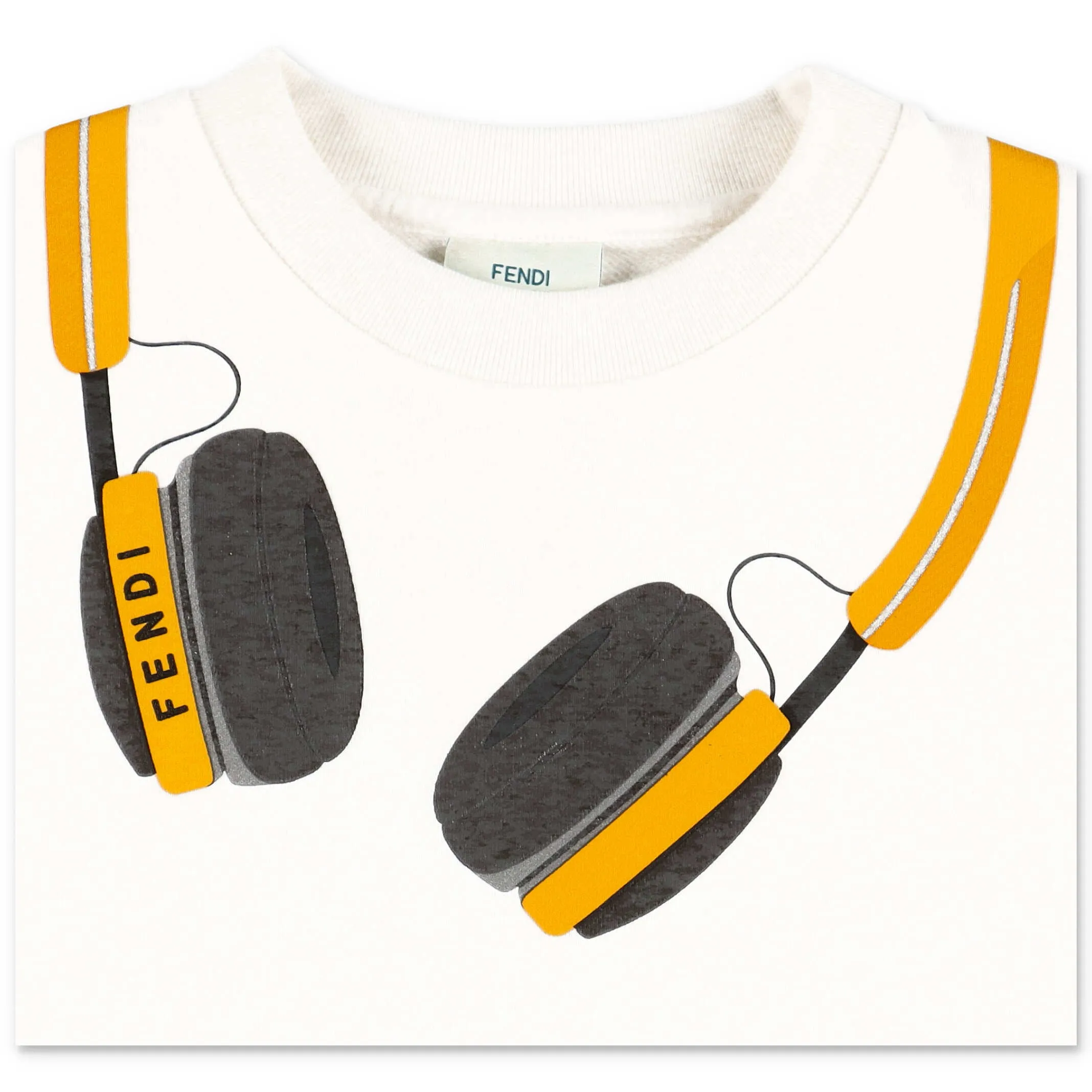 Fendi Kids Trompe L'Oeil Headphones Print Sweatshirt