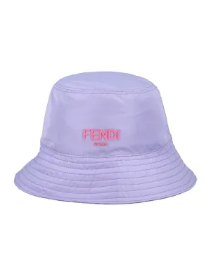 Fendi Logo Detailed Reversible Bucket Hat