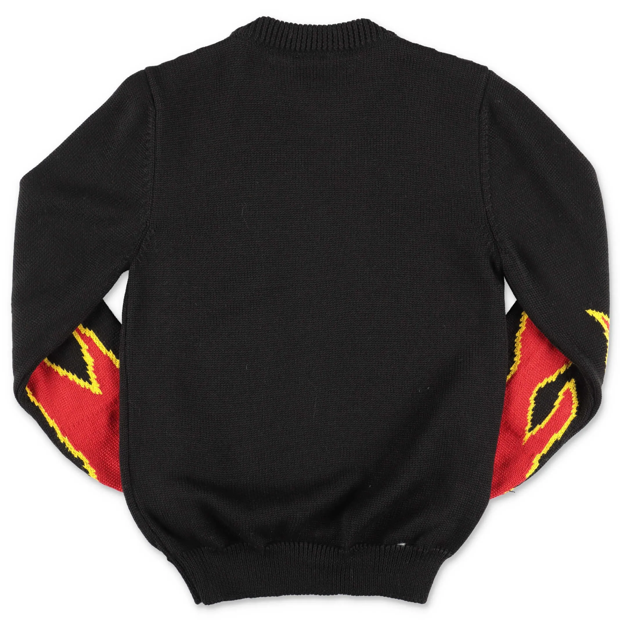 GCDS Kids Flame Logo Intarsia-Knit Sweater