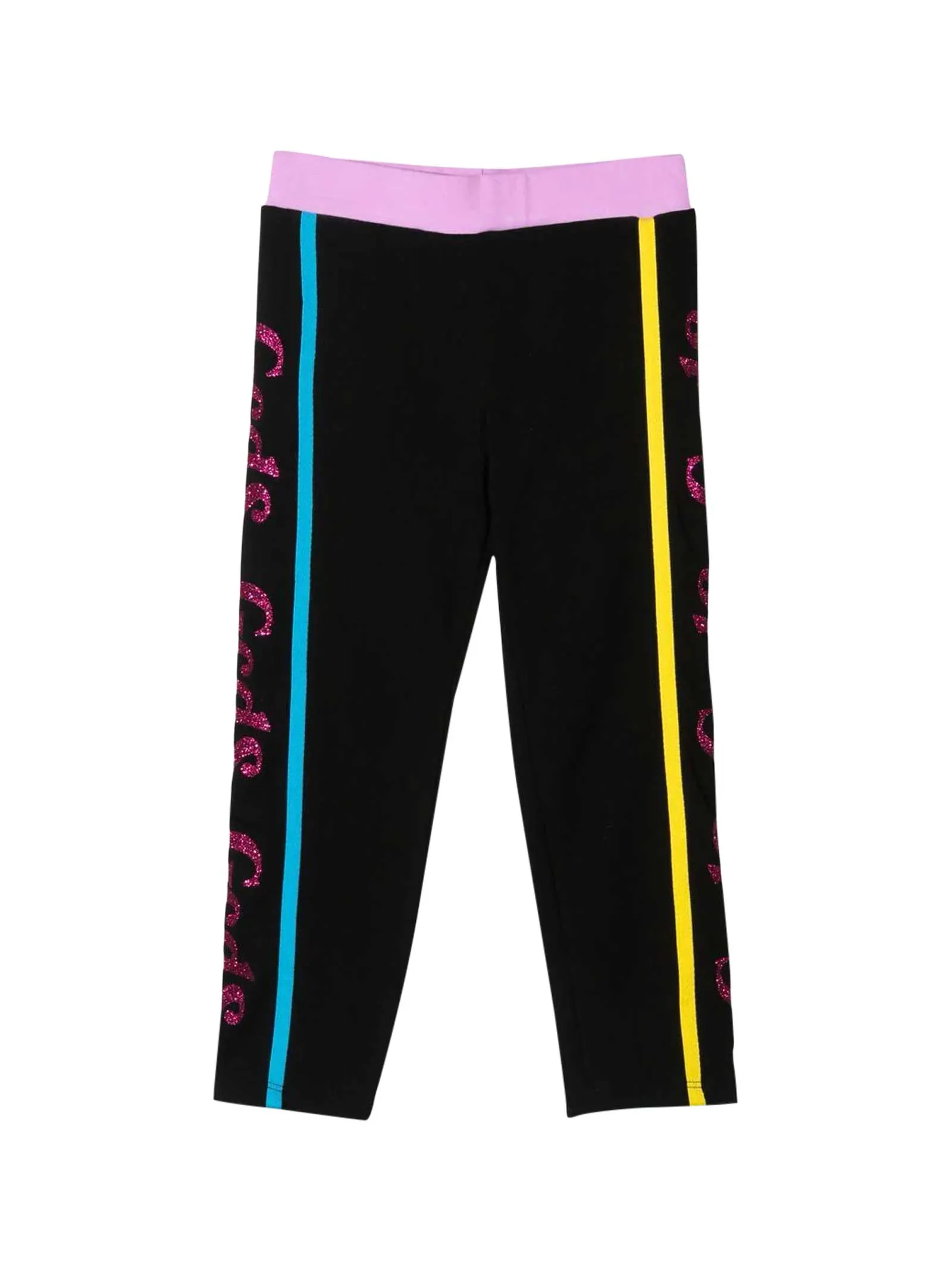 GCDS Kids Glitter Logo Printed Leggings