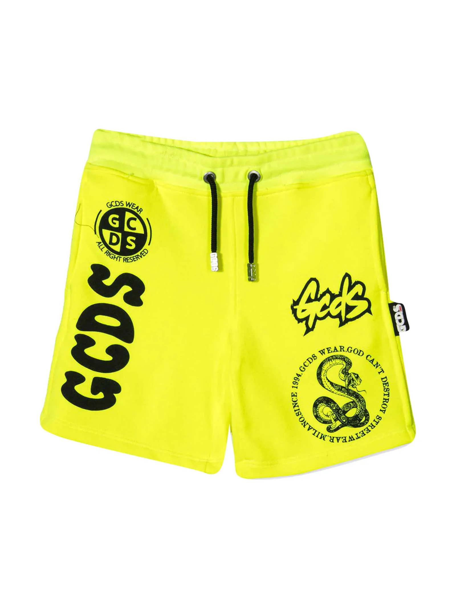 GCDS Kids Graphic Logo Printed Shorts