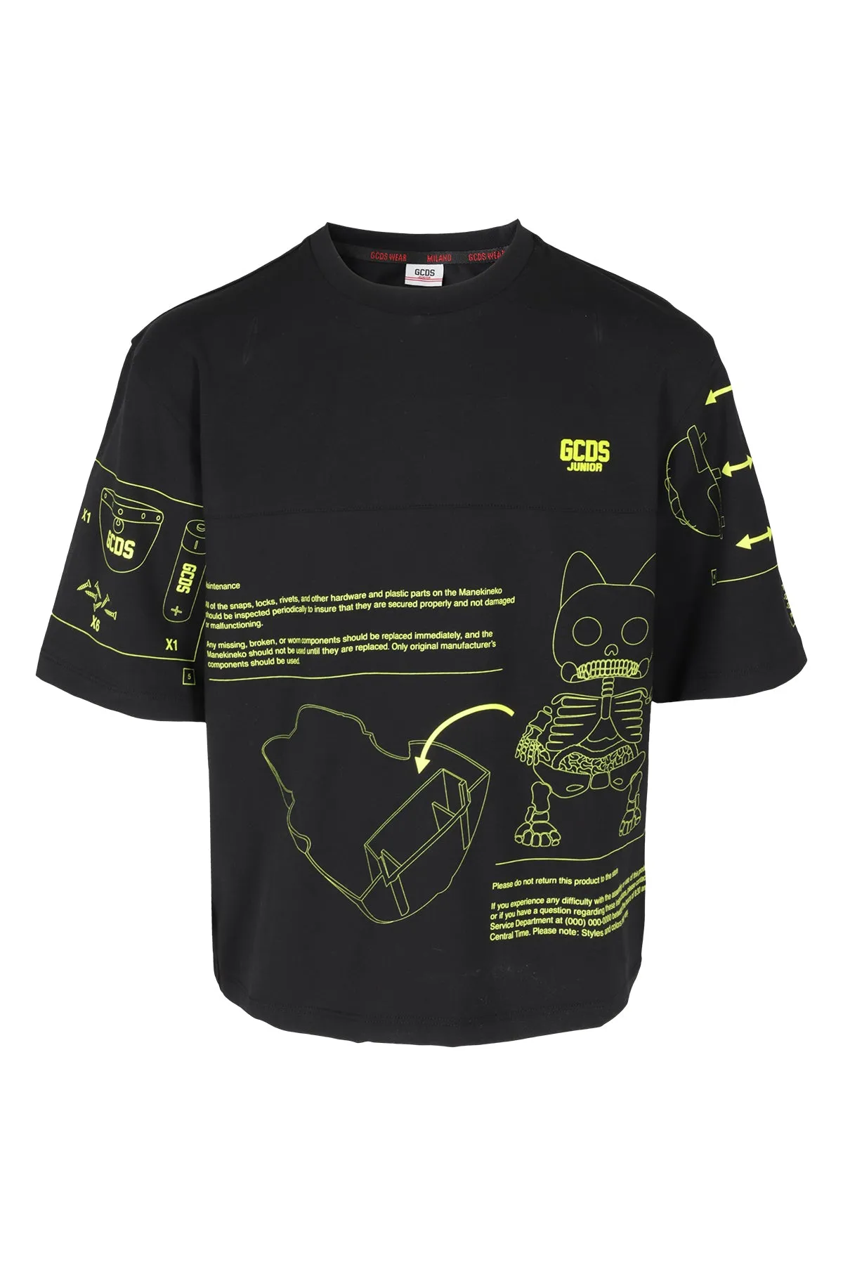 GCDS Kids Graphic Printed Crewneck T-Shirt