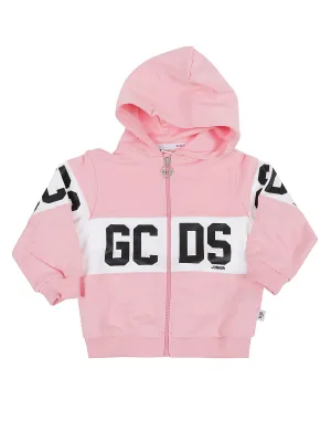 GCDS Kids Logo Band Zipped Hoodie