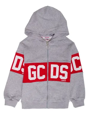 GCDS Kids Logo Band Zipped Hoodie