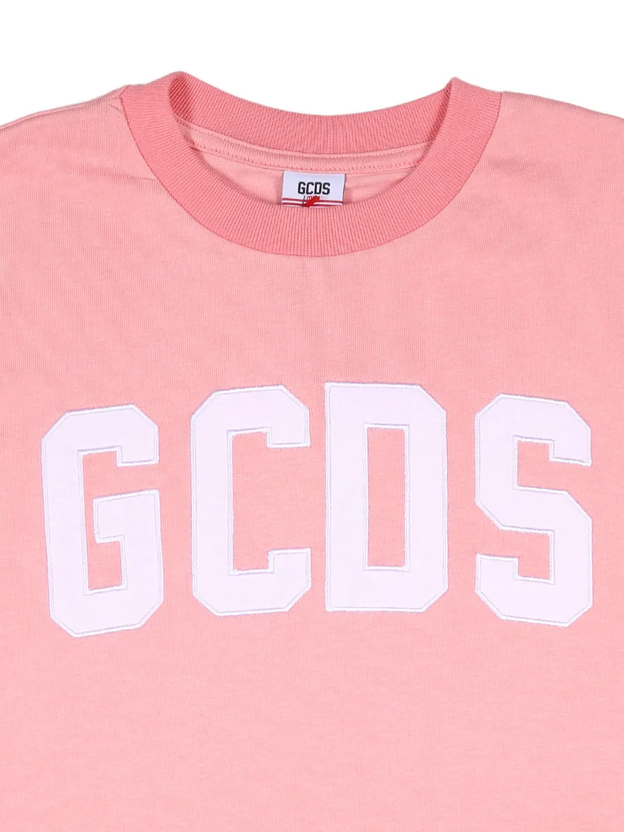 GCDS Kids Logo Embroidered T-Shirt