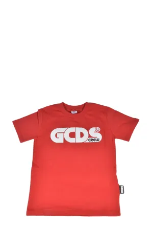GCDS Kids Logo Print Crewneck T-Shirt