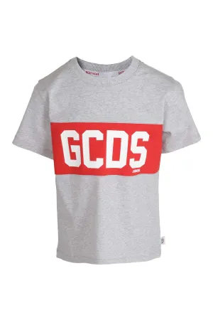 GCDS Kids Logo Printed Crewneck T-Shirt