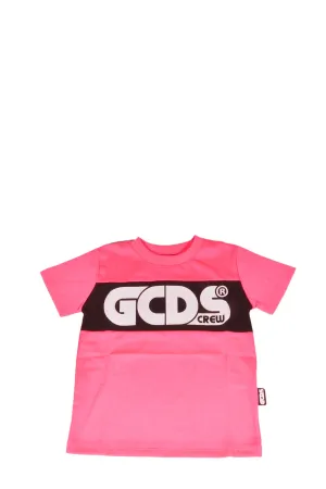 GCDS Kids Logo Printed Panel T-Shirt