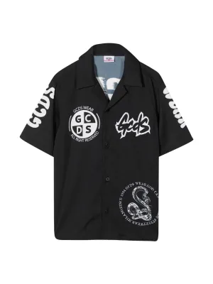 GCDS Kids Logo Printed Short Sleeve Shirt