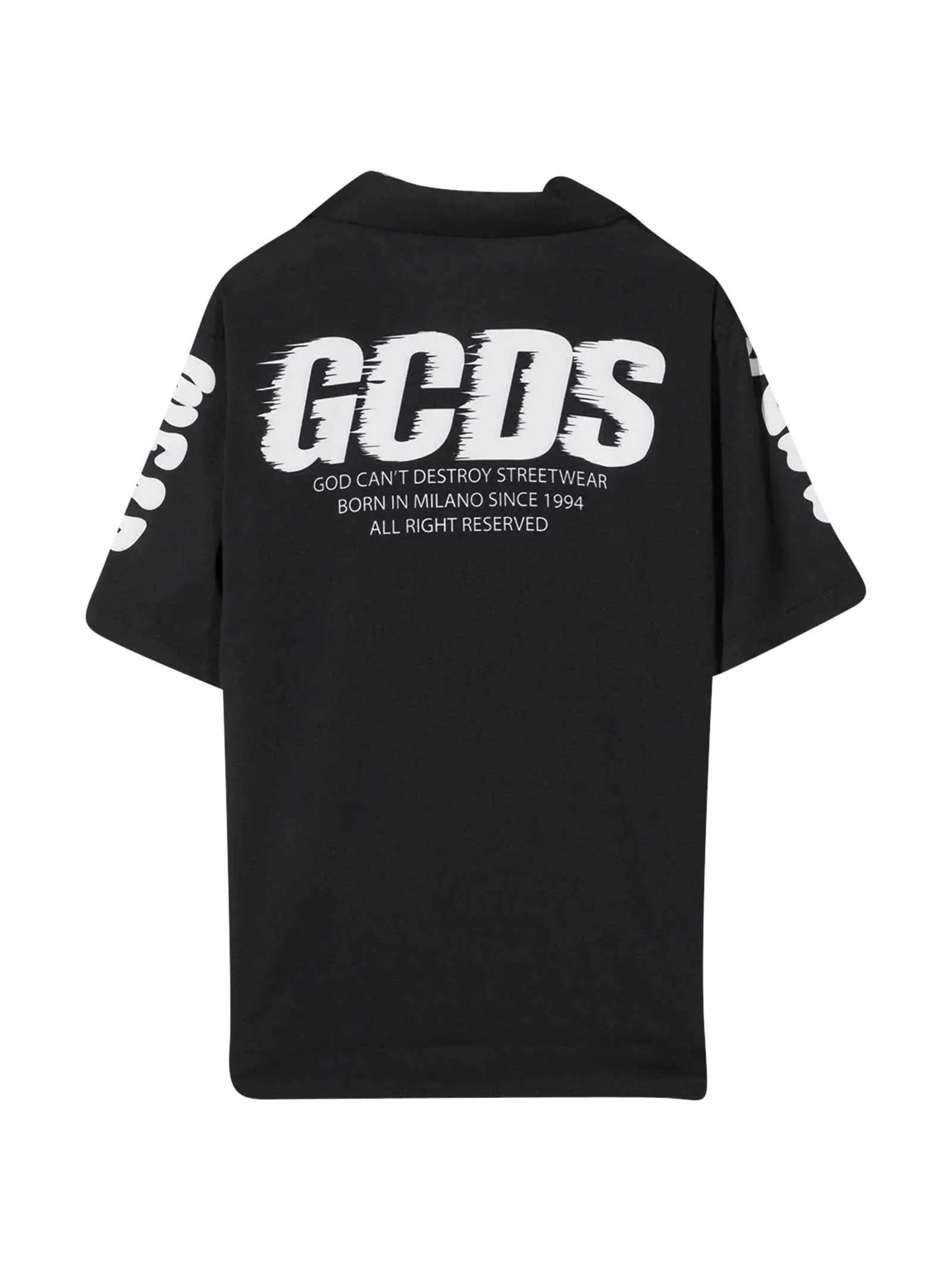 GCDS Kids Logo Printed Short Sleeve Shirt