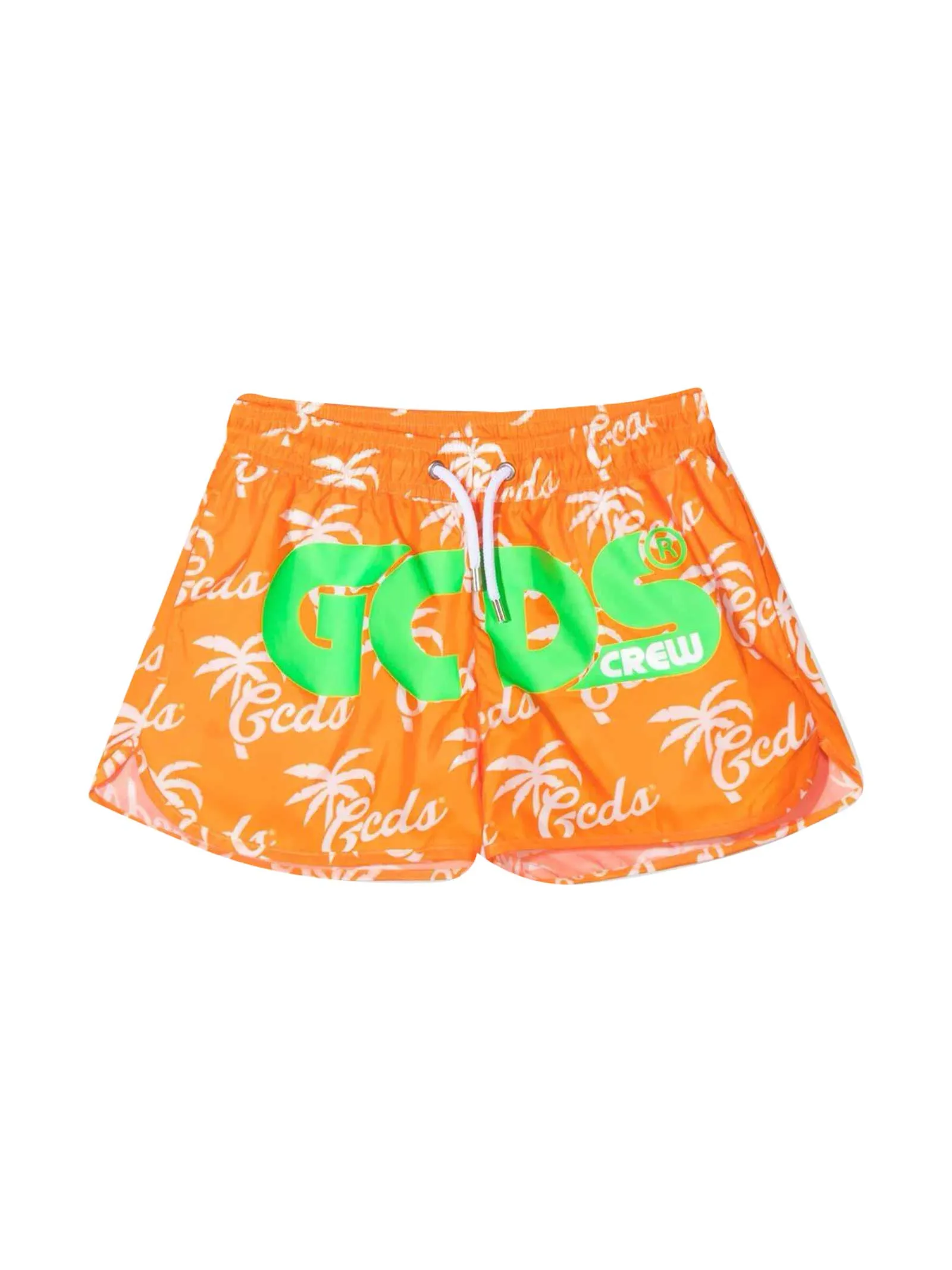 GCDS Kids Logo Printed Swim Shorts