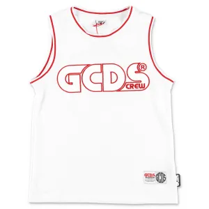 GCDS Kids Logo Printed Tank Top