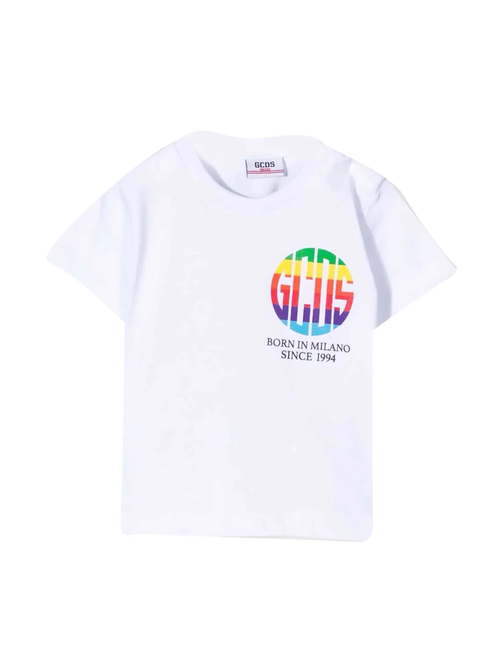 GCDS Kids Rainbow Logo Print T-Shirt