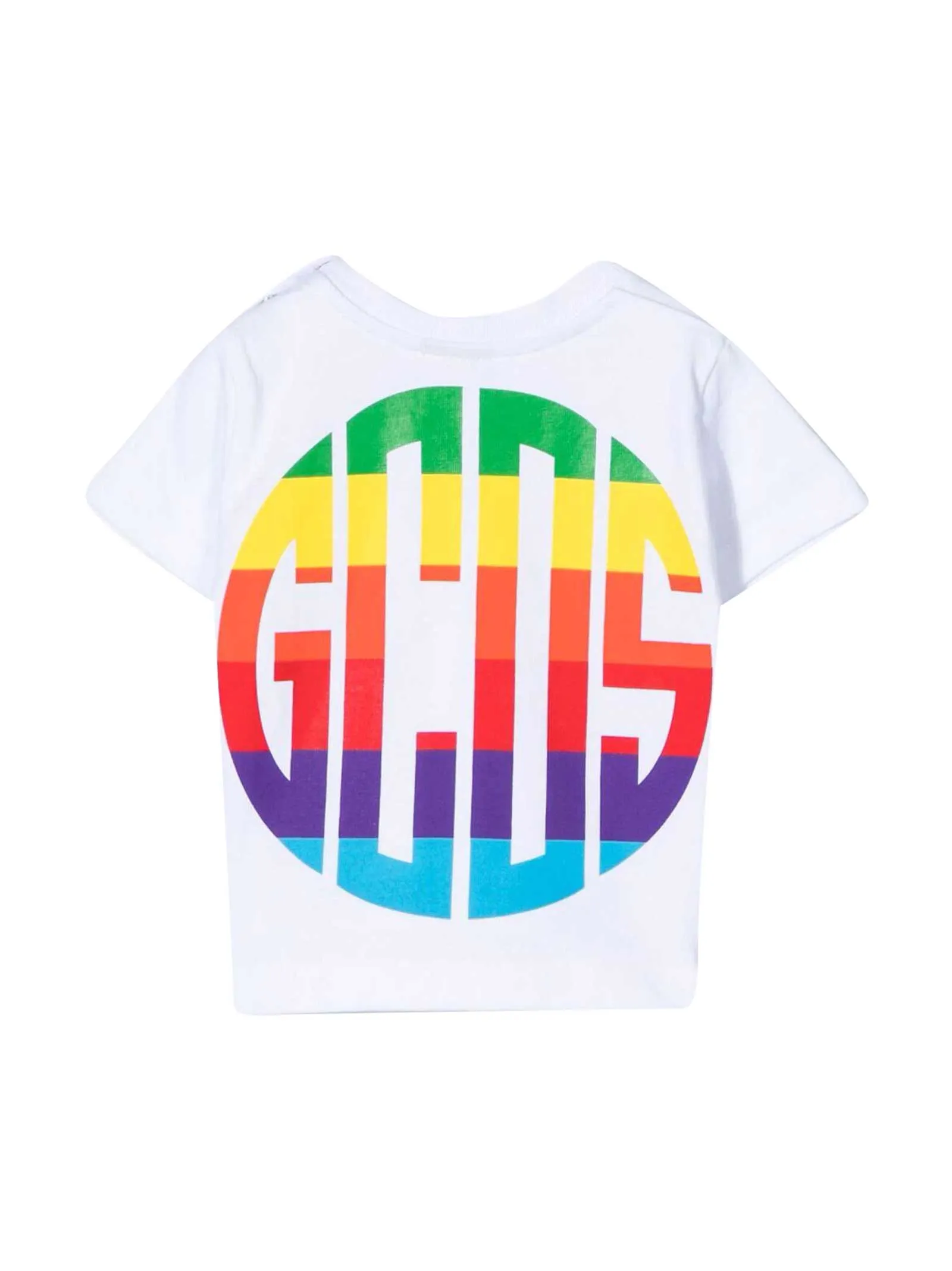 GCDS Kids Rainbow Logo Print T-Shirt