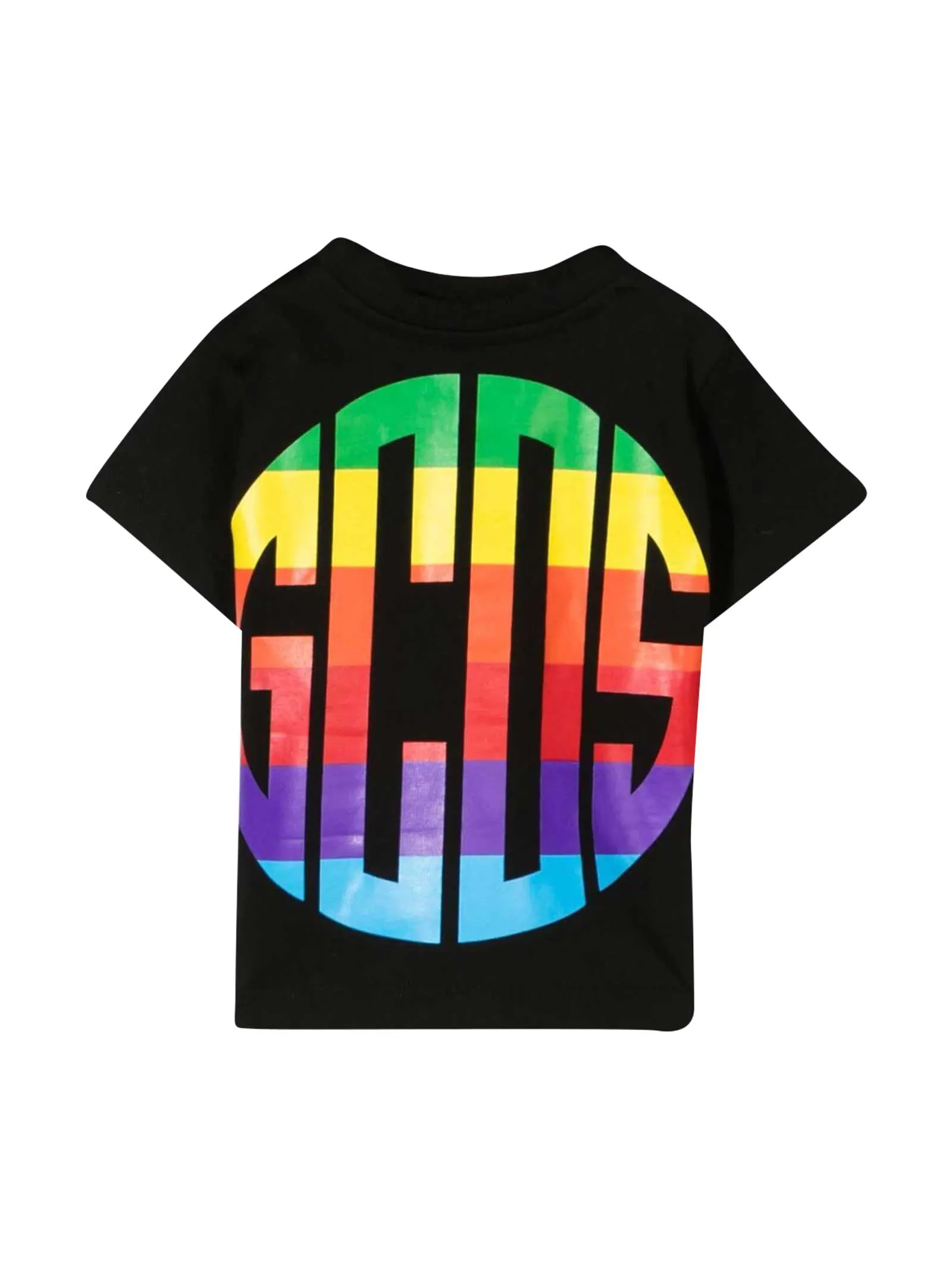 GCDS Kids Rainbow Logo Print T-Shirt
