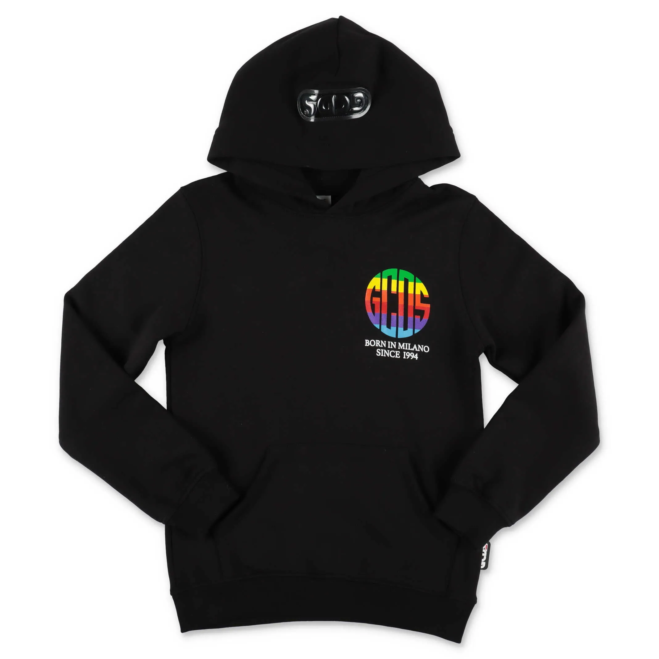 GCDS Kids Rainbow Logo Printed Hoodie