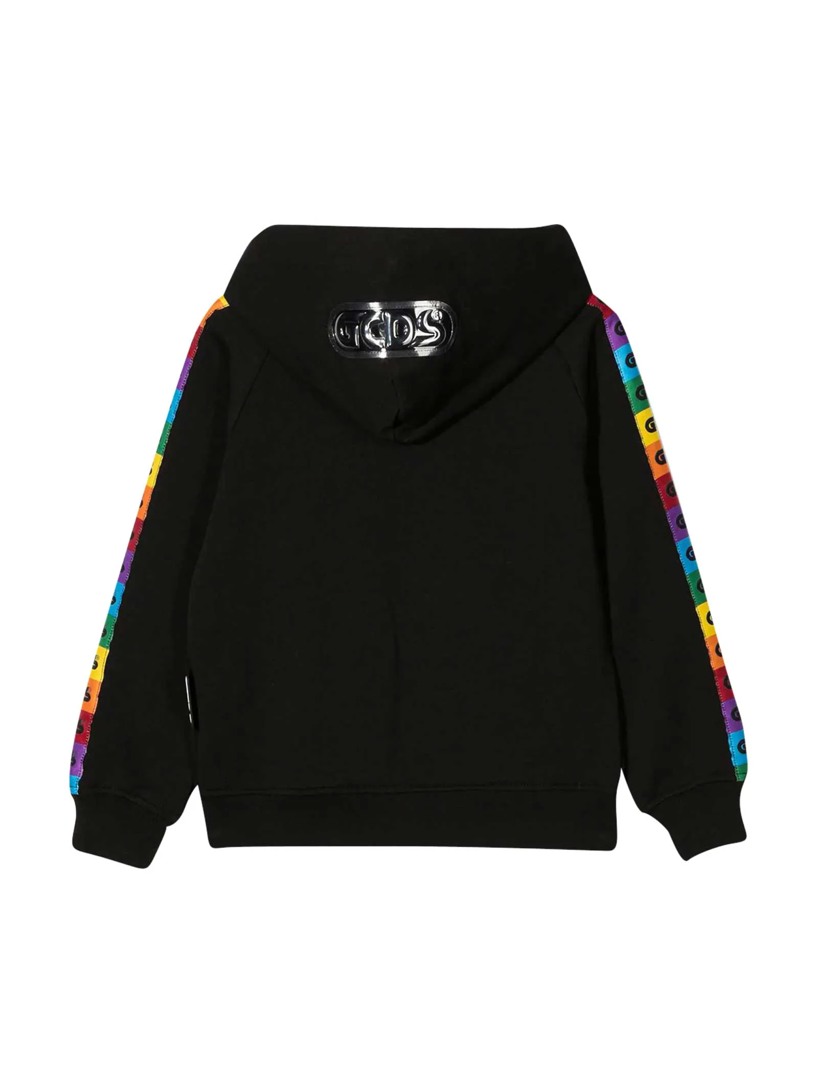 GCDS Kids Rainbow Logo Stripe Hooded Jacket