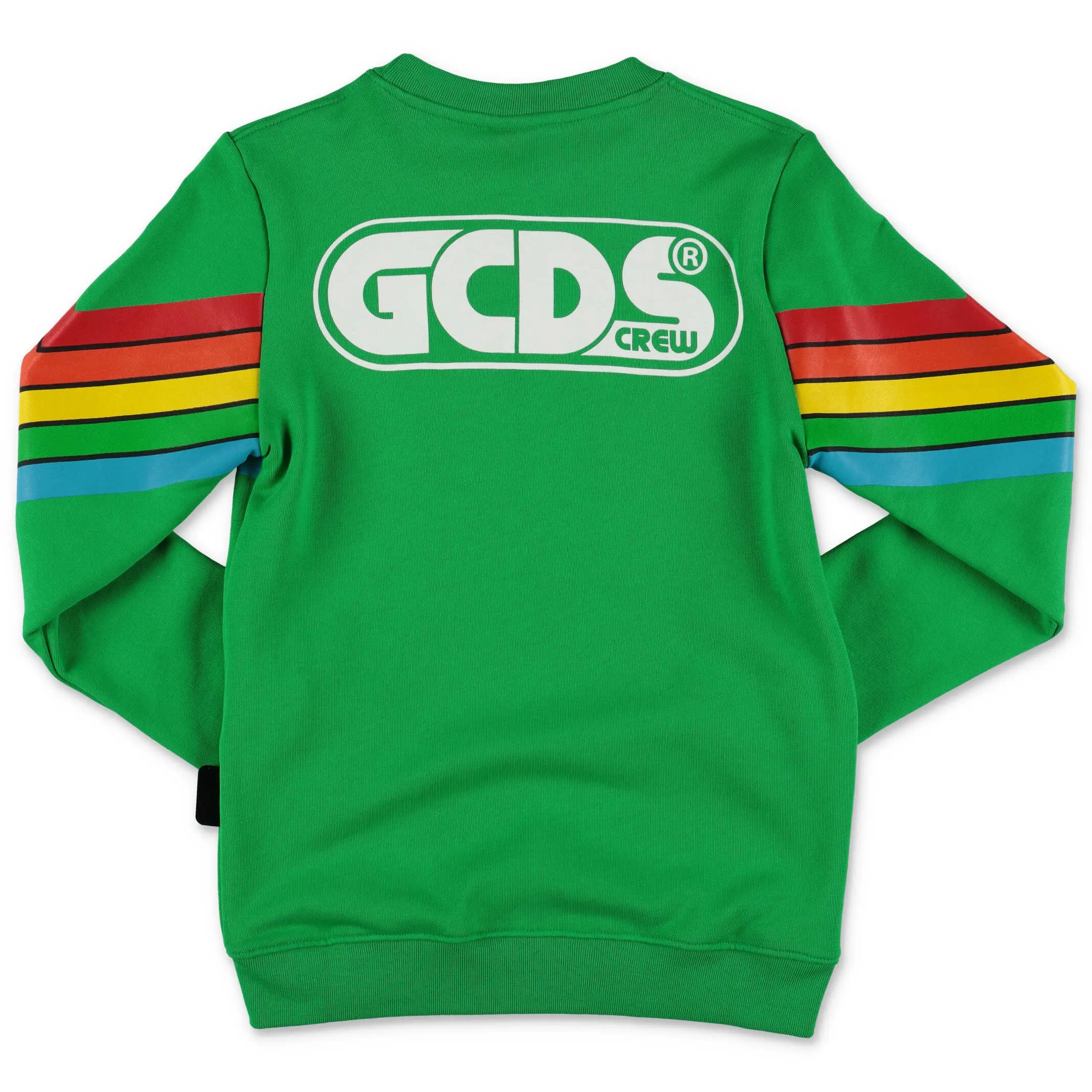GCDS Kids Rainbow Stripe Logo Printed Sweatshirt