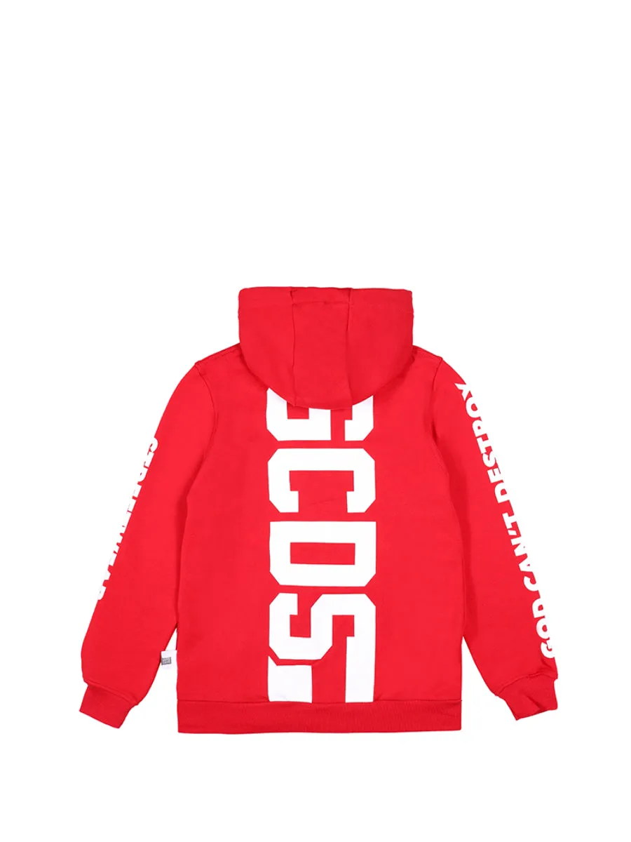 GCDS Kids Zip-Up Hooded Sweater