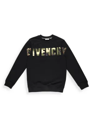 Givenchy Kids Camouflage Logo Print Sweatshirt