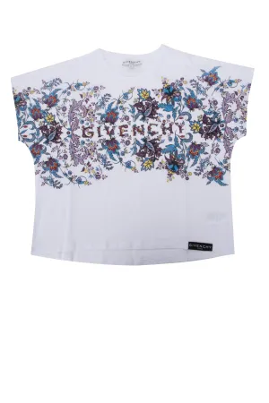 Givenchy Kids Floral Logo Printed T-Shirt