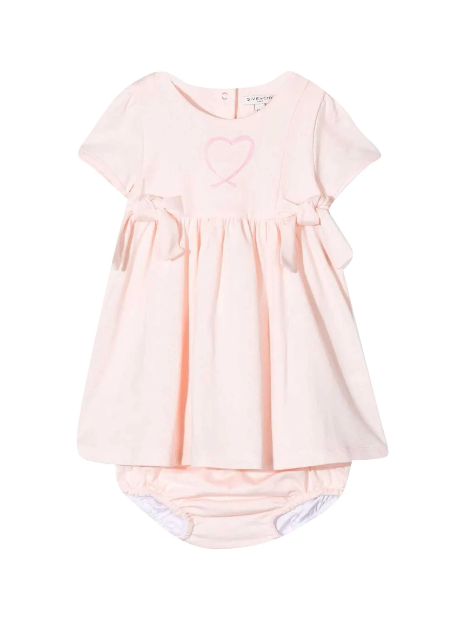 Givenchy Kids Heart Print Bow Detail Dress