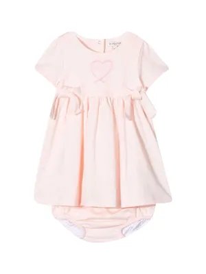Givenchy Kids Heart Print Bow Detail Dress