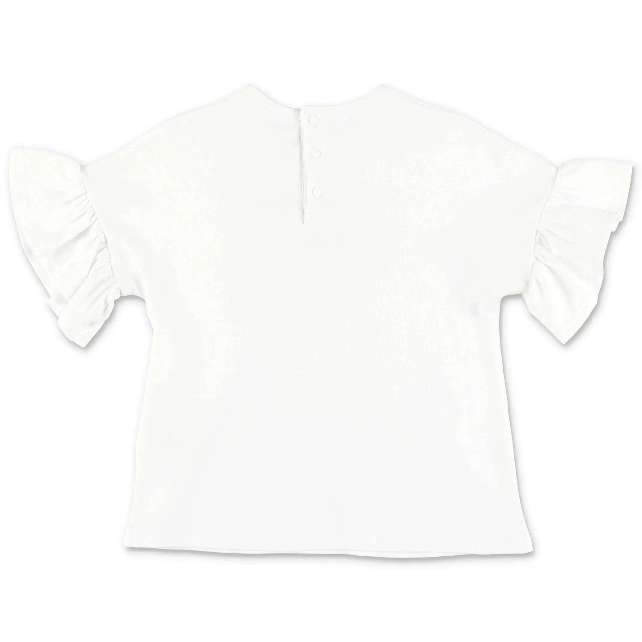 Givenchy Kids Logo Embroidered Ruffled Sleeve T-Shirt