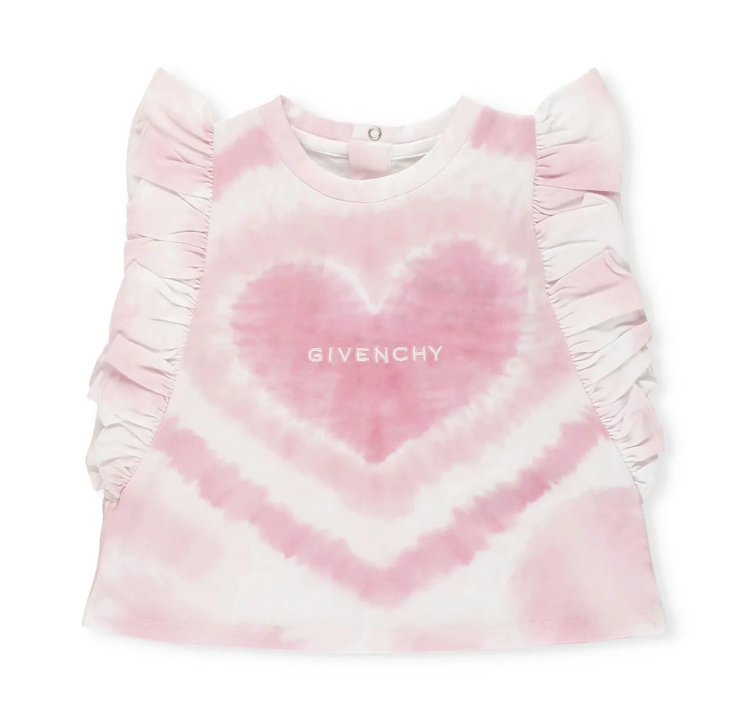 Givenchy Kids Logo Embroidered Tie-Dye Sleeveless Top