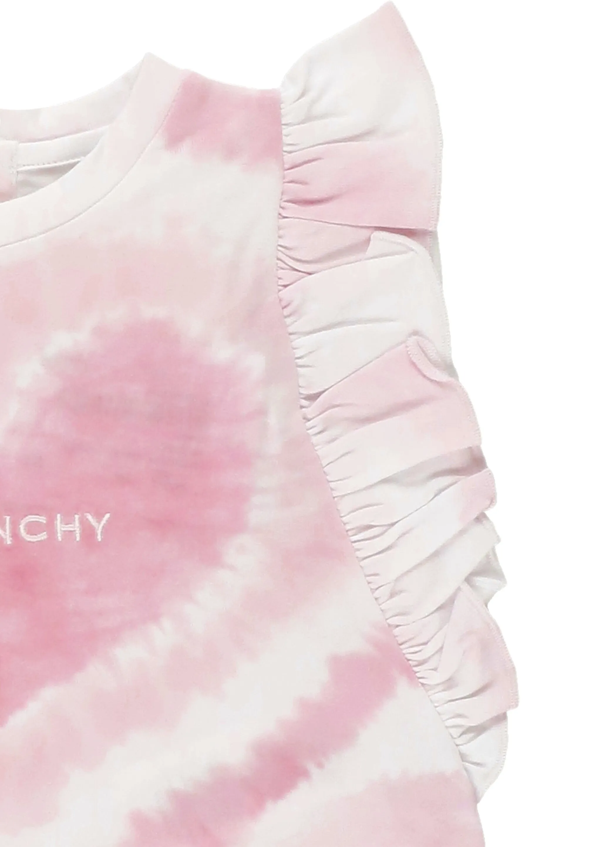 Givenchy Kids Logo Embroidered Tie-Dye Sleeveless Top