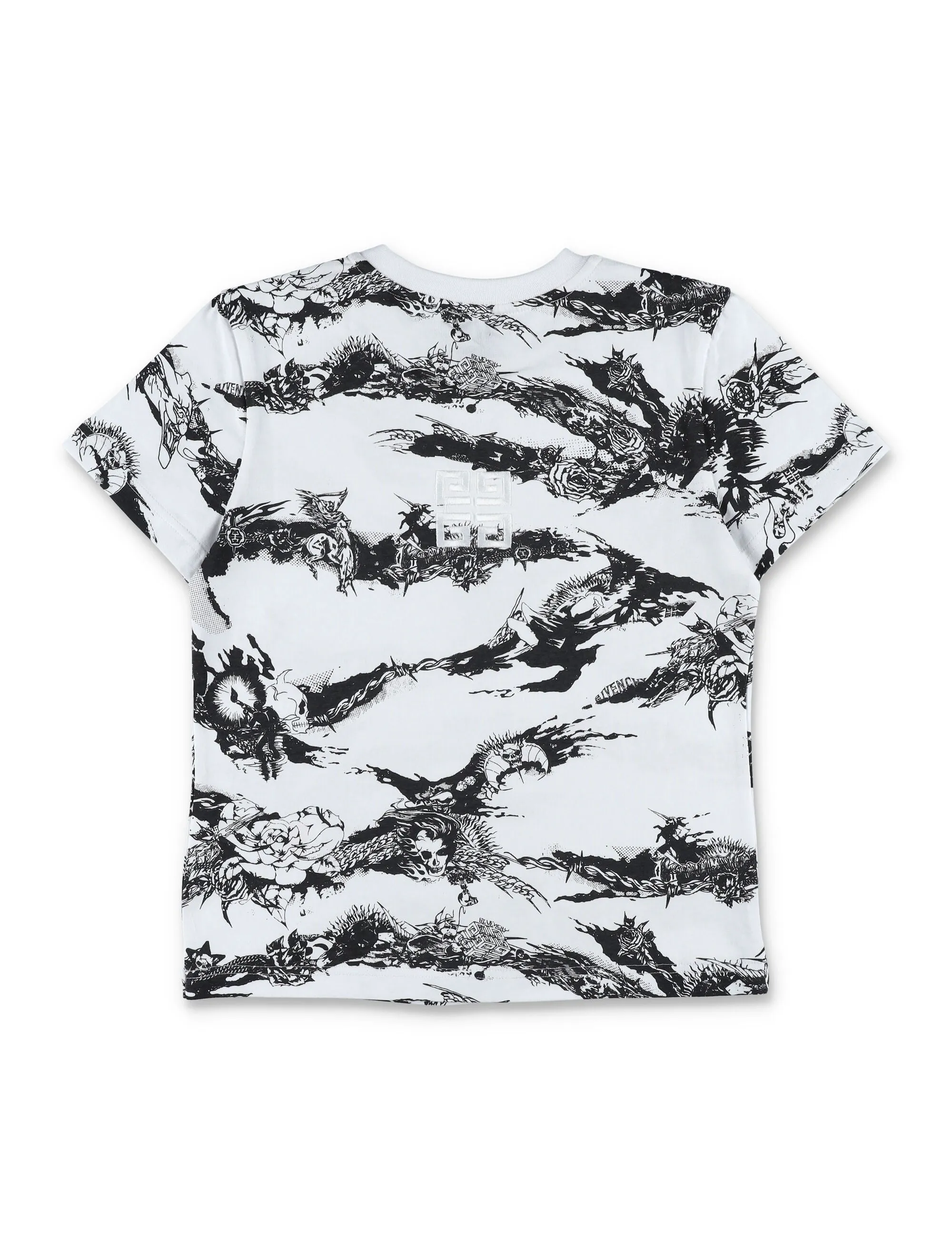 Givenchy Kids Logo Embroidery Graohic Printed Crewneck T-Shirt