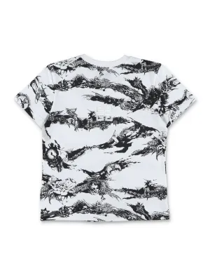 Givenchy Kids Logo Embroidery Graohic Printed Crewneck T-Shirt