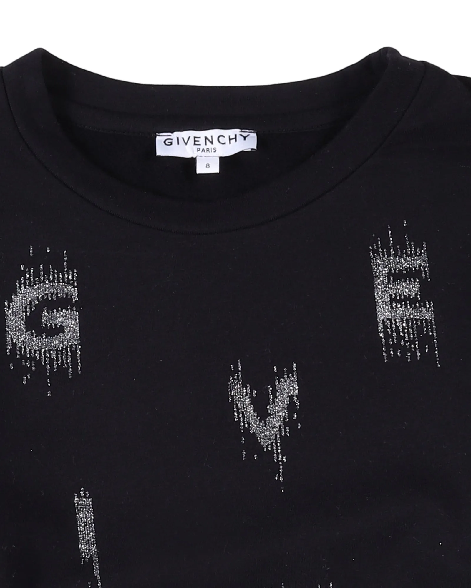 Givenchy Kids Logo Glittered Crewneck Sweatshirt