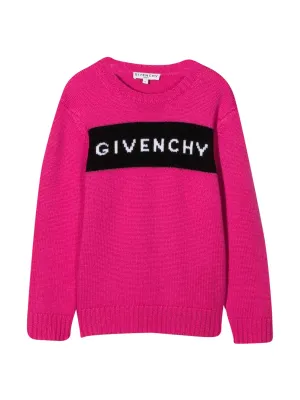 Givenchy Kids Logo Intarsia Crewneck Jumper