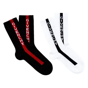 Givenchy Kids Logo Intarsia Socks
