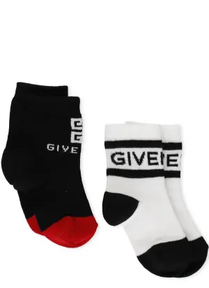 Givenchy Kids Logo Intarsia Two-Pack Socks