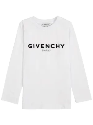 Givenchy Kids Logo Print Long Sleeve T-Shirt