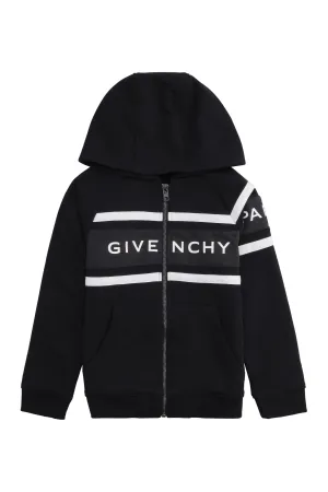 Givenchy Kids Logo Print Zip-Up Hoodie