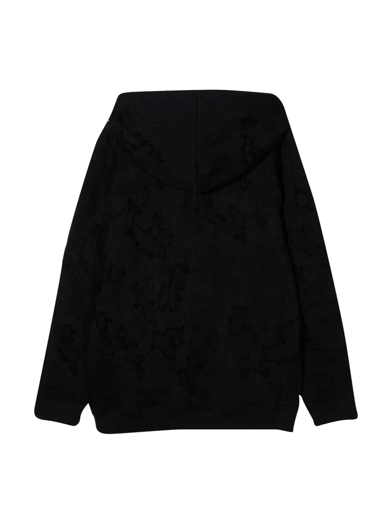 Givenchy Kids Logo Printed Distressed Drawstring Hoodie