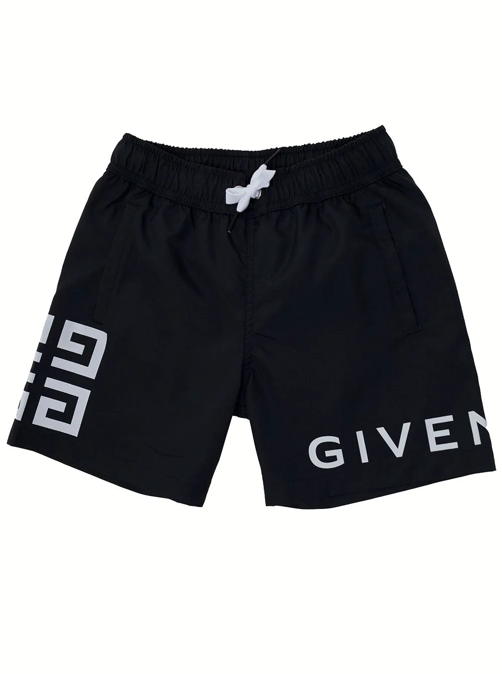 Givenchy Kids Logo Printed Drawstring Swim Shorts