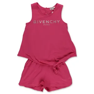 Givenchy Kids Logo Printed Sleeveless Playsuit