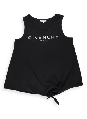 Givenchy Kids Metallic Logo Print Tank Top
